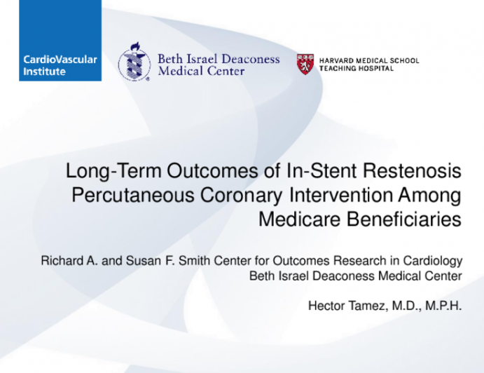 TCT 65: Long-Term Outcomes of In-Stent Restenosis Percutaneous Coronary Intervention Among Medicare Beneficiaries