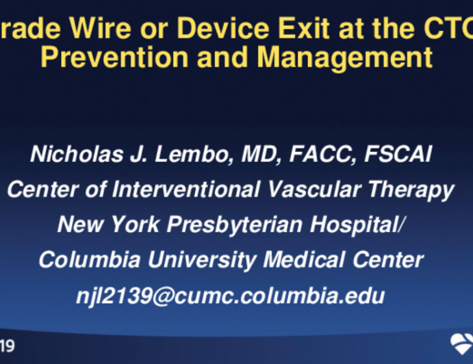 Antegrade Wire or Device Exit at the CTO Site: Prevention and Management