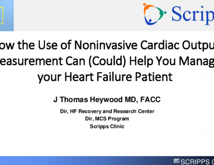 Featured Technological Trends - How the Use of Noninvasive Cardiac Output Measurement Can (Could) Help You Manage Your Heart Failure Patient (Vital Metrix)