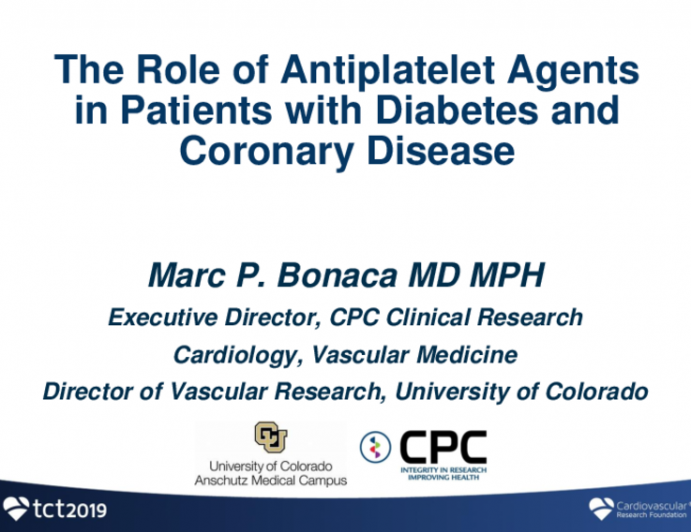 The Role of Antiplatelet Agents in Patients With Diabetes and Coronary Disease