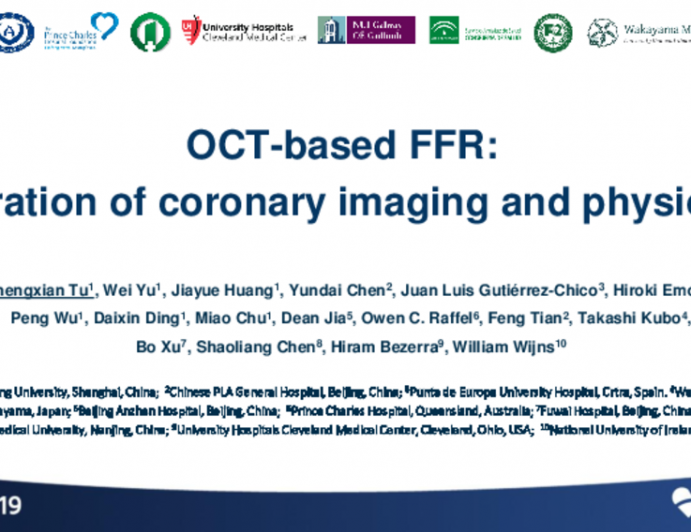 Session II: Intravascular Imaging and Physiologic Lesion Assessment - OCT-Based FFR: Integration of Coronary Imaging and Physiology