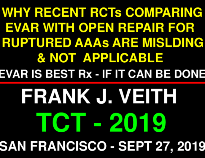 Why RCTs Comparing EVAR With Open Repair for Ruptured AAAs are Misleading and Not Generally Applicable: EVAR is Best if it Can be Done