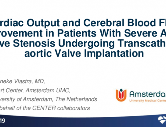 Cardiac Output and Cerebral Blood Flow Improvement in Patients With Severe Aortic Valve Stenosis Undergoing Transcatheter Aortic Valve Implantation