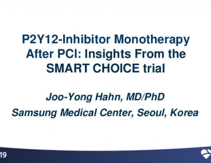 P2Y12-Inhibitor Monotherapy After PCI: Is It Time? - Insights From SMART CHOICE