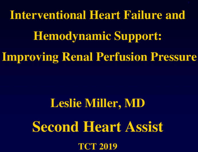 Improving Renal Perfusion Pressure: Second Heart