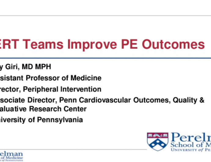PERT is the Only Way to Improve Patient Care and Change the Outcomes