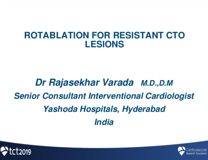 Rotablation in Resistant CTO Lesions