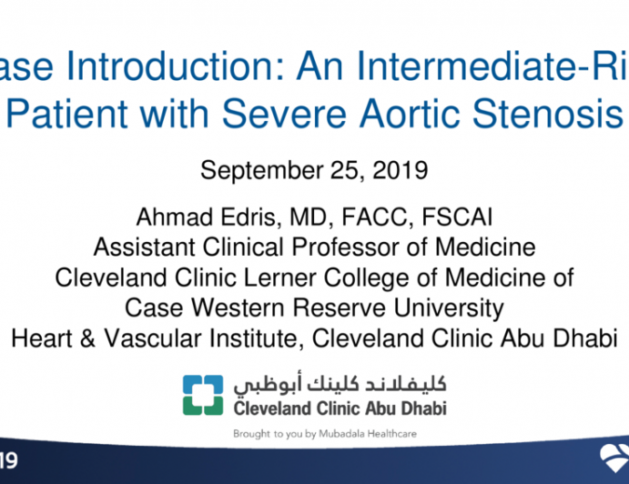 An Intermediate-Risk Patient With Severe Aortic Stenosis - Case Introduction