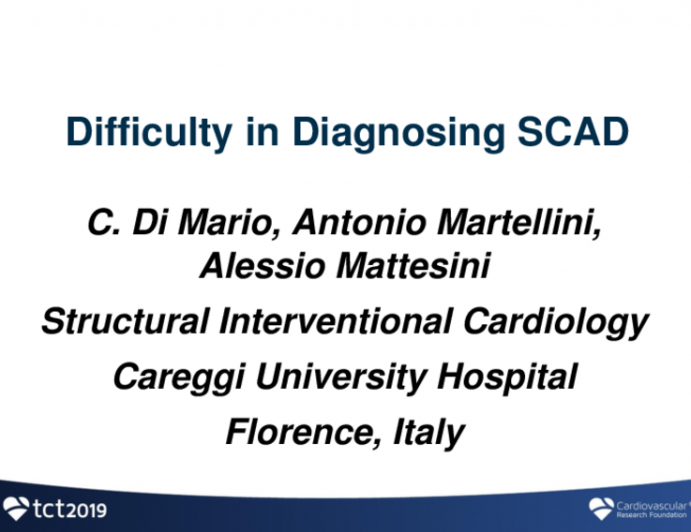 Case Presentation: Difficulty in Diagnosing SCAD