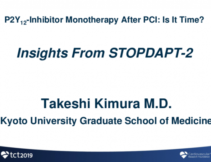 P2Y12-Inhibitor Monotherapy After PCI: Is It Time? - Insights From STOP DAPT-2