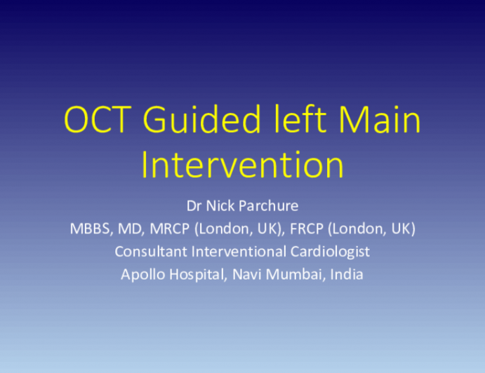 OCT Guided LM Intervention