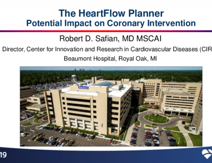 The HeartFlow Planner: Potential Impact on Coronary Intervention