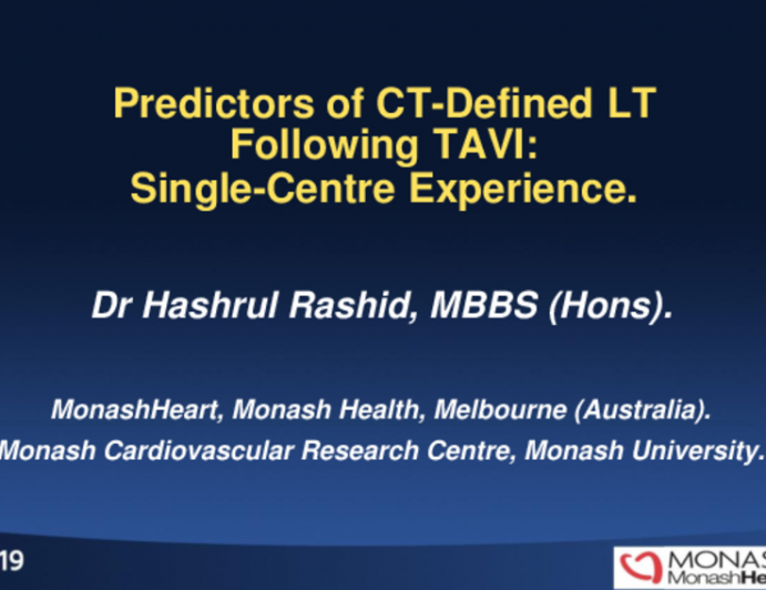 TCT 36: Clinical Predictors of Hypo-Attenuated Leaflet Thickening Following Transcatheter Aortic Valve Replacement with 320-Multislice Scanner: A Single Center Experience.