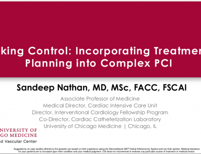Taking Control: Treatment Planning in Complex PCI
