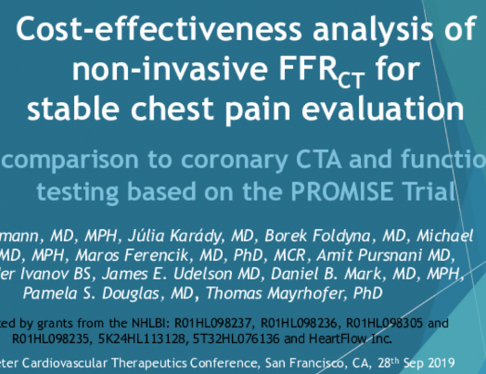 PROMISE: Cost-Effectiveness Analysis of Non-Invasive FFRCT, CTA Alone, and Functional Testing for Stable Chest Pain Evaluation