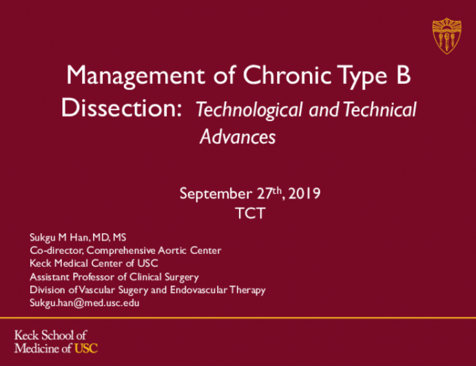 Technological and Technical Advances in Management of Chronic Type B Aortic Dissection