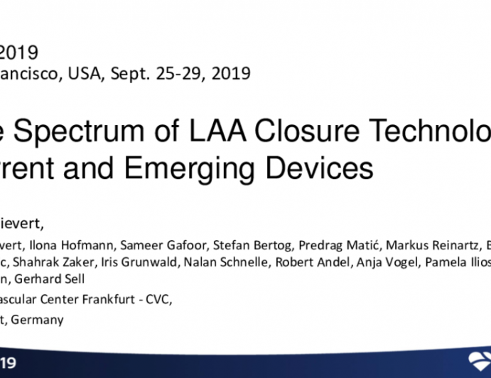 Keynote Lecture: The Spectrum of LAA Closure Technology — Current and Emerging Devices