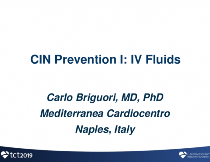 CIN Prevention I: IV Fluids