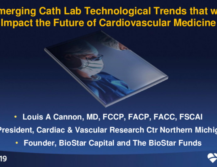 Keynote Lecture: Emerging Cath Lab Technological Trends That Will Impact the Future of Cardiovascular Medicine