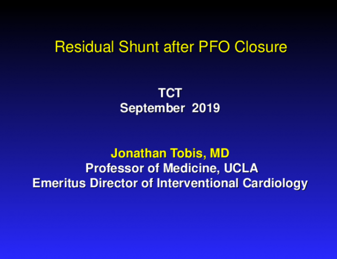 Case Presentation (With Discussion): Residual Shunts After PFO Closure