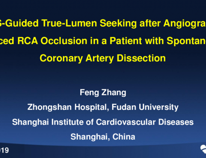 True Lumen-Seeking After Angiography-Induced RCA Occlusion in a Patient With Spontaneous Coronary Intramural Hematoma