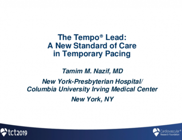 The Tempo Lead: A New Standard of Care in Temporary Pacing