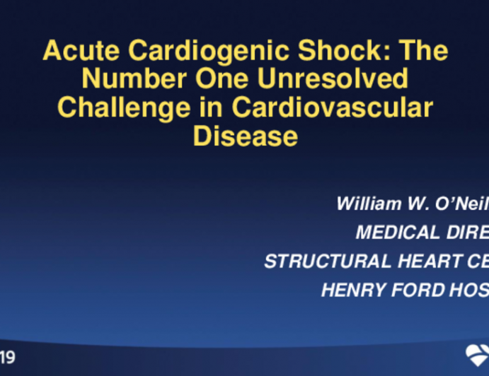 Acute Cardiogenic Shock: The Number One Unresolved Challenge in Cardiovascular Disease
