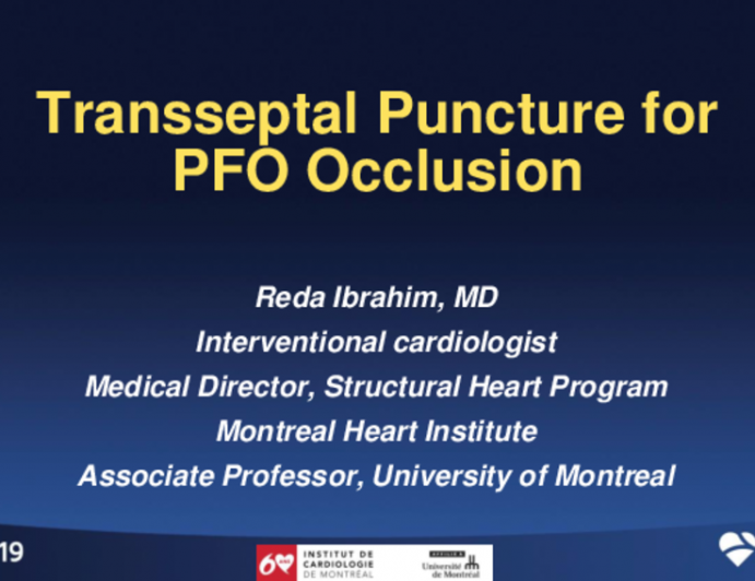 Case Presentation (With Discussion): Transseptal Puncture for PFO Occlusion