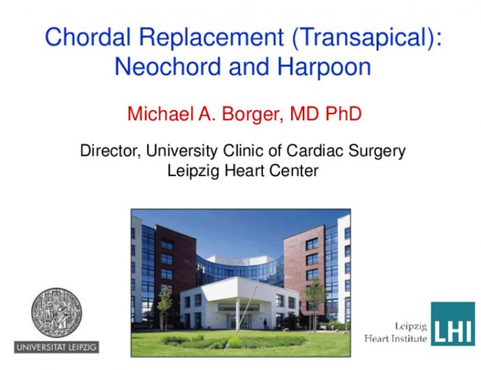 Chordal Replacement (Transapical): Neochord and Harpoon — Device Description, Results, and Ongoing Studies