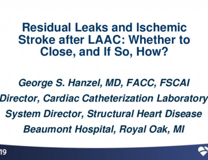 Residual Leak and Ischemic Stroke After LAA Closure: Whether to Close and if So, How?