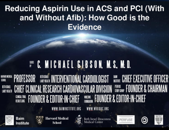 Reducing Aspirin Use in ACS and PCI (With and Without AFib): How Good Is the Evidence?