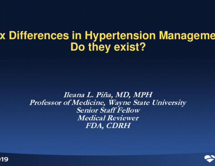 Sex-Based Differences In Hypertension Management: Do They Exist ...