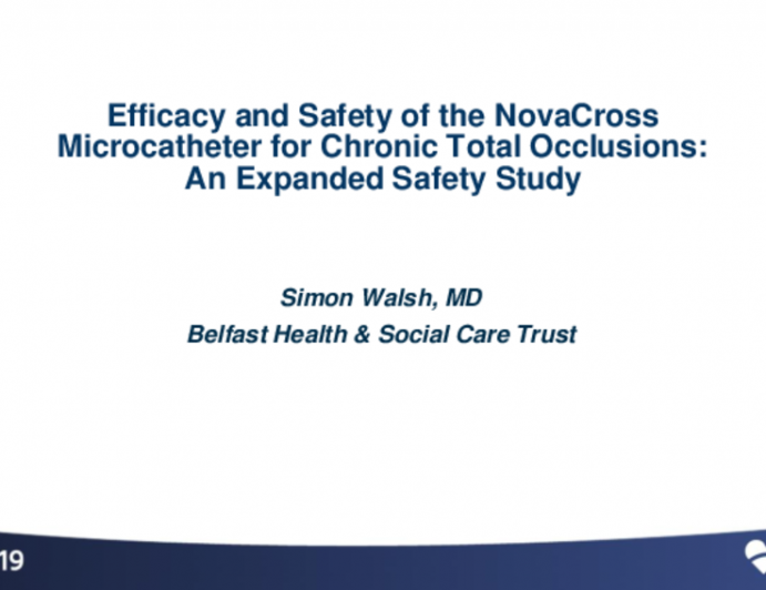 Efficacy and Safety of the Novacross Microcatheter for Chronic Total Occlusions: An Expanded Safety Study