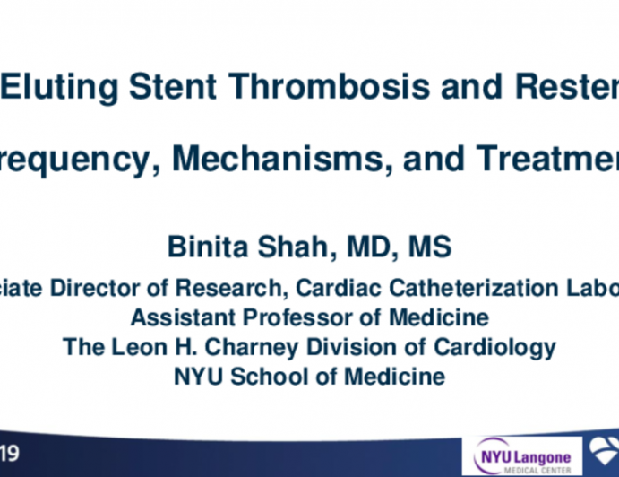 Drug-Eluting Stent Thrombosis and Restenosis: Mechanisms, Frequency, and Treatment