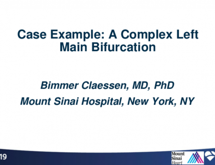 Case Example A Complex Left Main Bifurcation Tctmd Case Example A Complex Left Main Bifurcation Tctmd