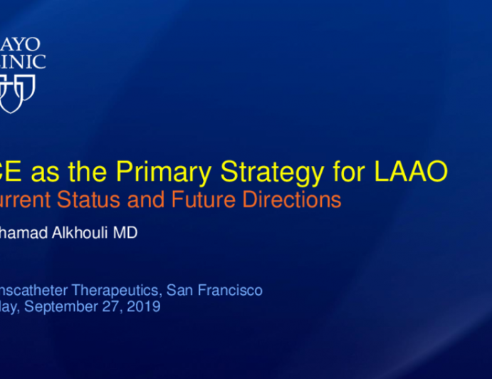 ICE Guidance as the Primary Strategy for LAA Closure: Technique and Data