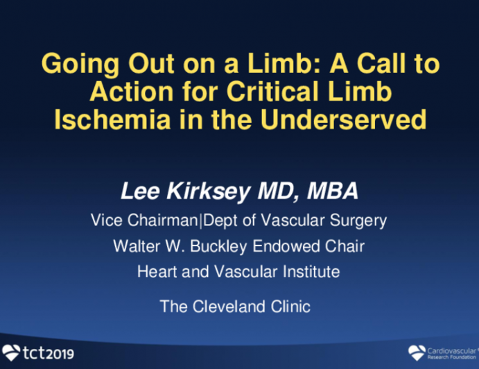 Going Out on a Limb: A Call to Action for Critical Limb Ischemia in the Underserved