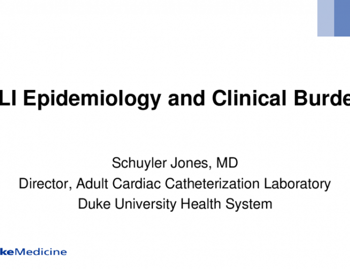 Featured Lecture: CLI Epidemiology and Clinical Burden