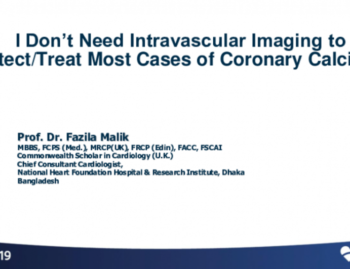 Flash Debate 1: I Don’t Need Intravascular Imaging to Detect/Treat Most Cases of Coronary Calcium!