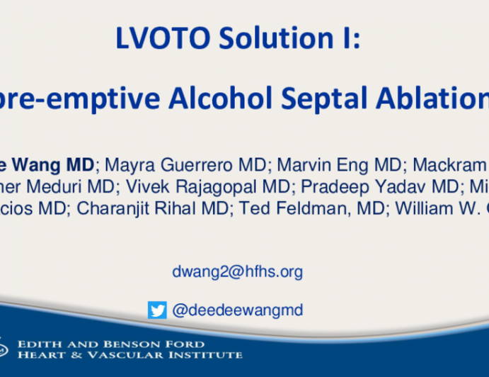 LVOTO Solution I: Alcohol Septal Ablation
