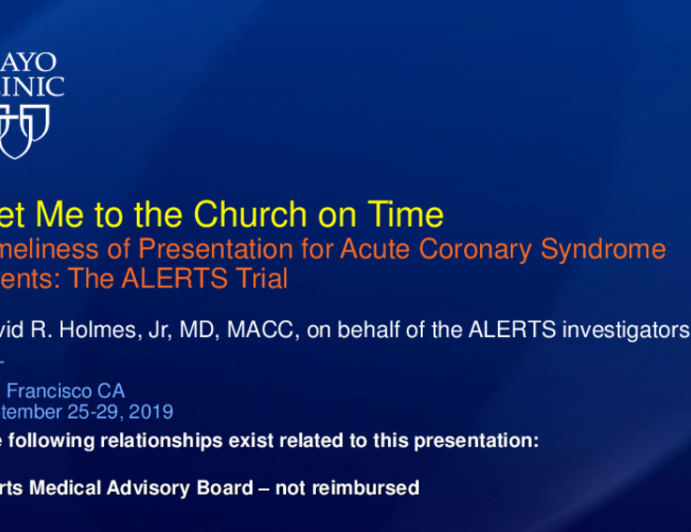 Featured Technological Trends - Advance Warning of Acute Coronary Syndrome Events (AngelMed): “Getting to the Church on Time”