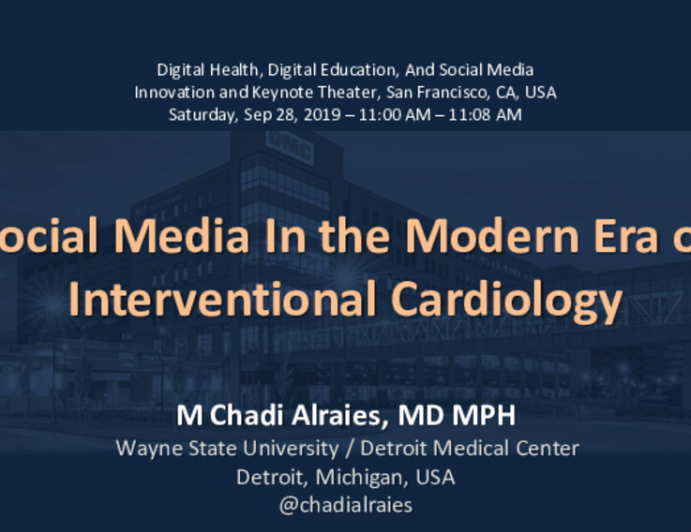 Social Media in the Modern Era of Interventional Cardiology