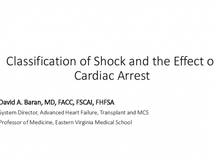 Cardiac Arrest and Cardiogenic Shock