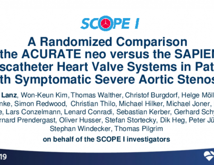 SCOPE I: A Randomized Trial of the ACURATE Neo vs. the SAPIEN 3 Bioprosthesis in Patients With Severe Aortic Stenosis