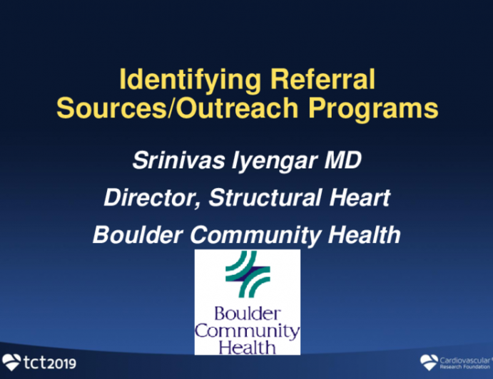 Patient Access Strategies - Identifying Referral Sources / Outreach Programs
