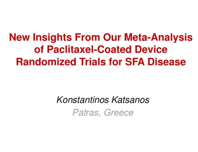 New Insights From Our Meta-Analysis of Paclitaxel-Coated Device Randomized Trials for SFA Disease (And the Response It Has Generated)