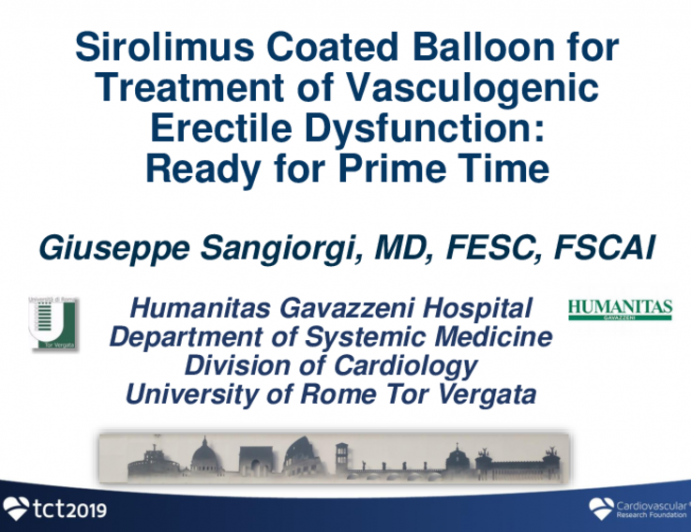 Sirolimus-Coated Balloon for the Treatment of Vasculogenic Erectile Dysfunction: Ready for the Prime Time
