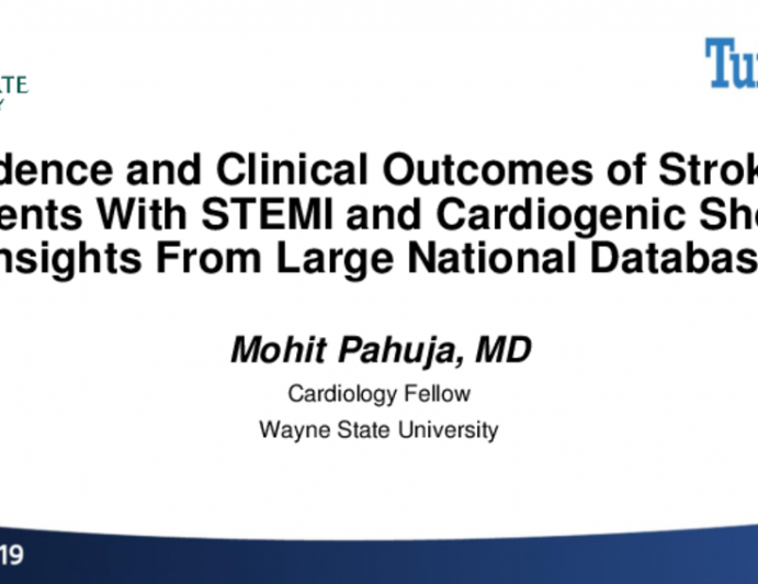 TCT 21: Incidence And Clinical Outcomes Of Stroke In Patients With Percutaneous Mechanical Circulatory Support Devices: Insights from Large National Database