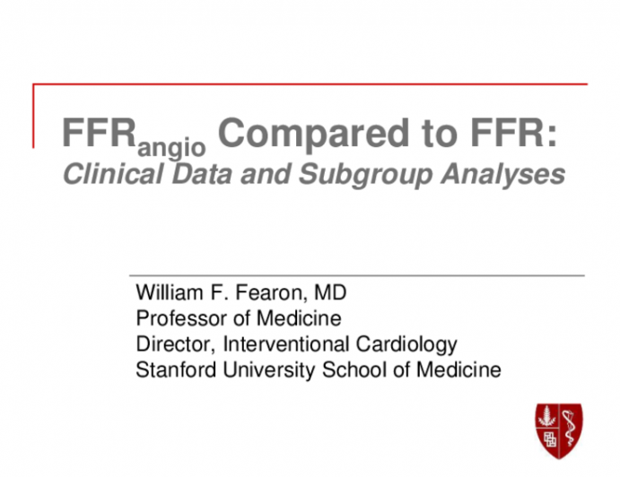 FFRangio Compared to FFR – Clinical Data and Subgroup MVD Analysis