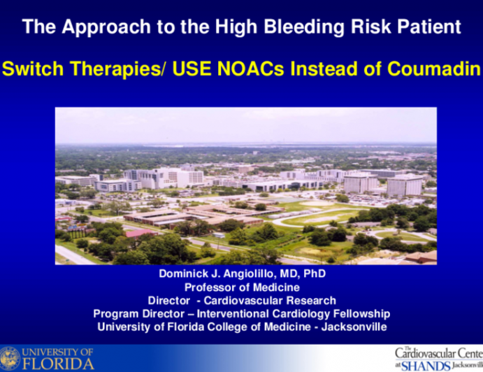 Switch Therapies/ USE NOACs Instead of Coumadin